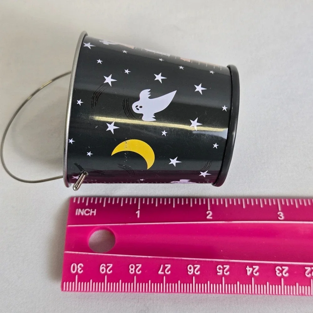 Set of‎ 3 Greenbrier Intl Miniature Halloween Tin Pails Buckets w/ Handles, 2